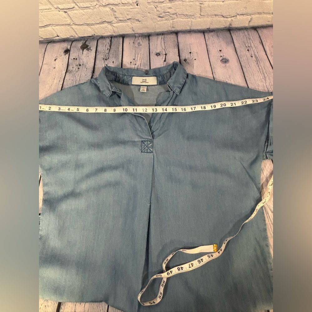 Thread + Supply Chambray Cap Sleeve Minimalist We… - image 7